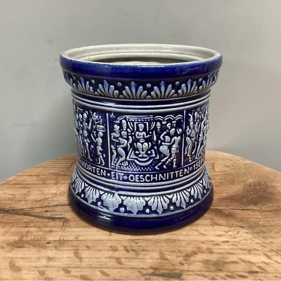 🔵 Vintage - Marzi and Remy Tobacco Jar / Humidor - No Lid - Made In Germany - Picture 4 of 12